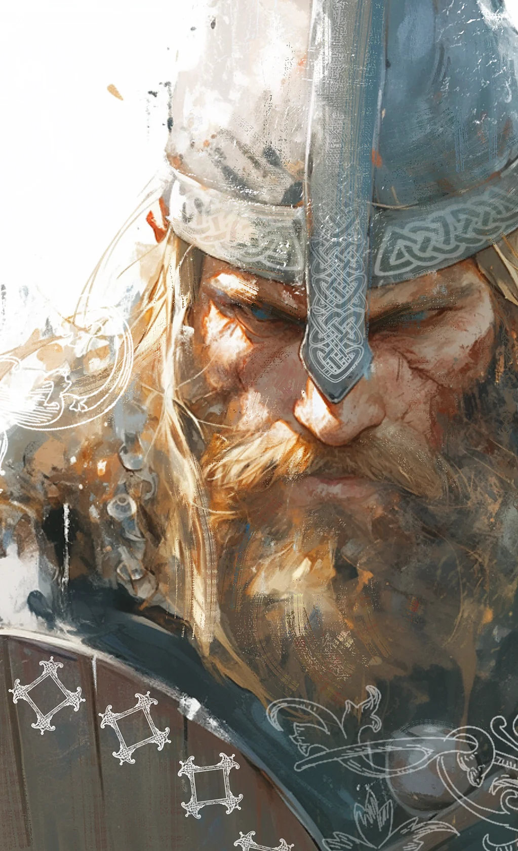 American & Celtic warrior — finished art made with Brusher Procreate brushes
